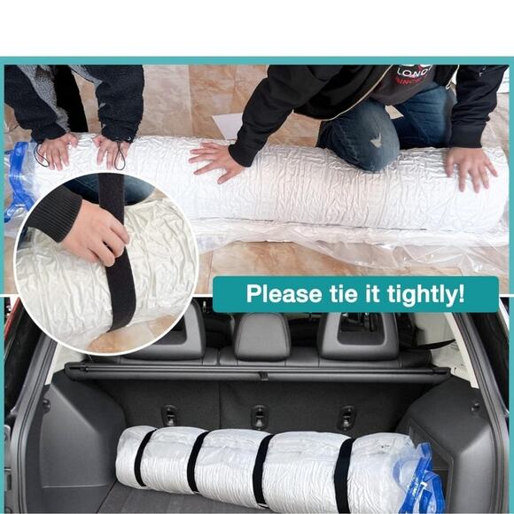 Memory Foam Mattress Vacuum Storage Bag - White - Picture 3 of 6